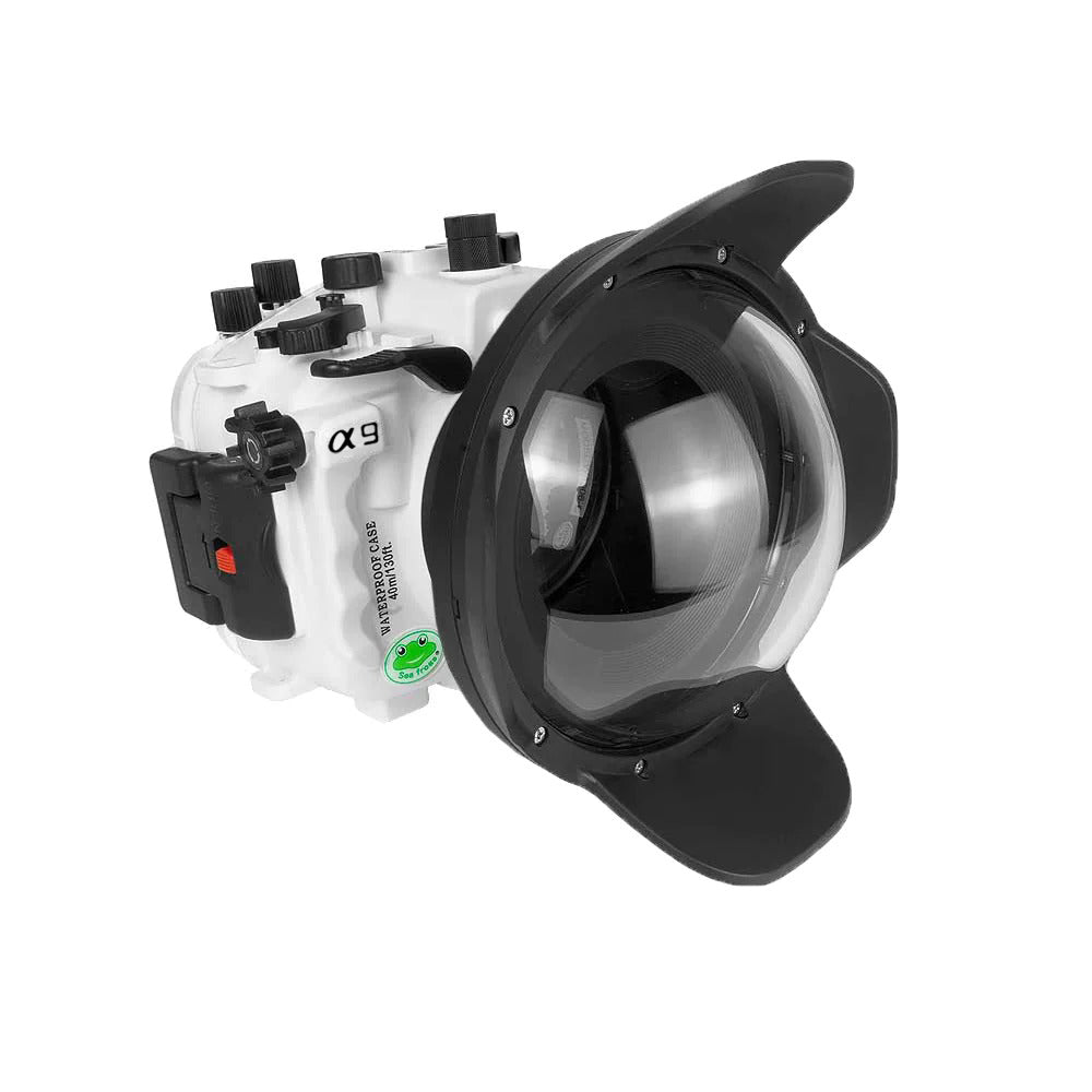 Sea Frogs 40M/130FT Underwater camera housing A9 PRO v3 for Sony A9 Camera kit with 6" Dome port V.1 (without Flat port). White - Image 3