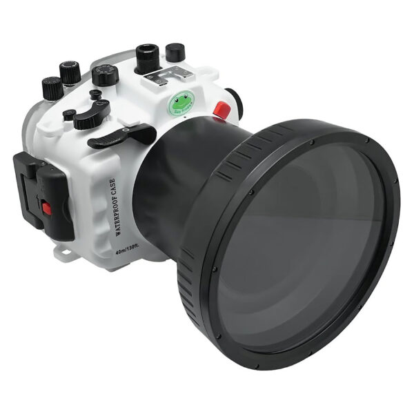 Sony A9 II Underwater camera housing with 6" Optical Glass Flat Long Port for Sigma 24-70mm F2.8 DG DN II (without standard port).White