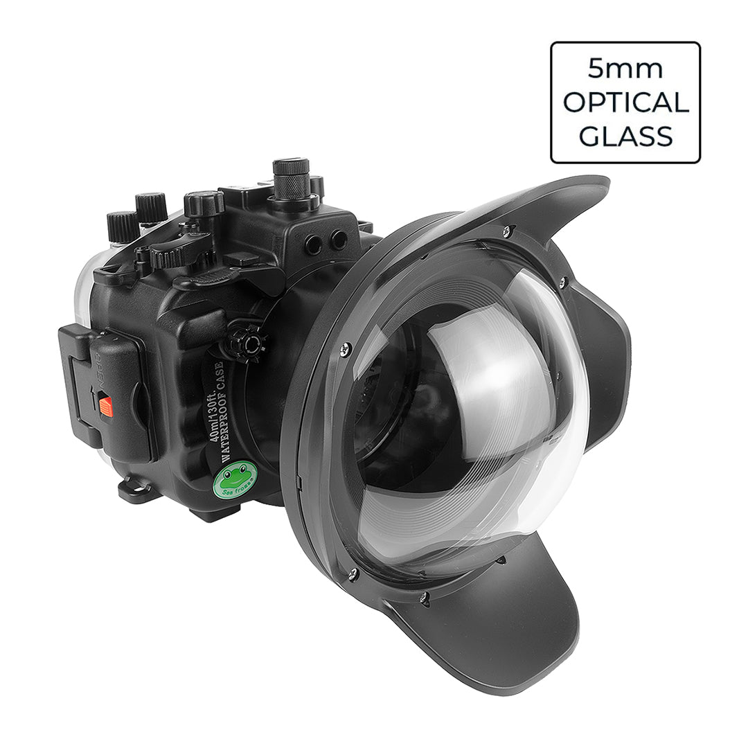 Sony A9 II PRO UW camera housing kit with 6" Optical Glass Dome port V.7 (without flat port) Black.