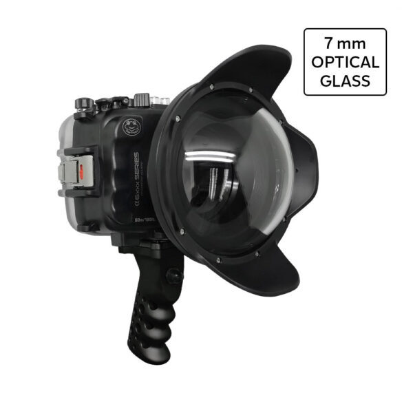 SeaFrogs UW housing for Sony A6xxx series Salted Line with Aluminium Shutter Grip & 6" Optical Glass Dry dome port (Black) / GEN 3