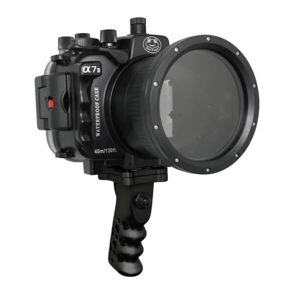 Sony A7 II NG V.2 Series 40M/130FT Underwater camera housing with Aluminium Shutter Grip (Standard port) Black