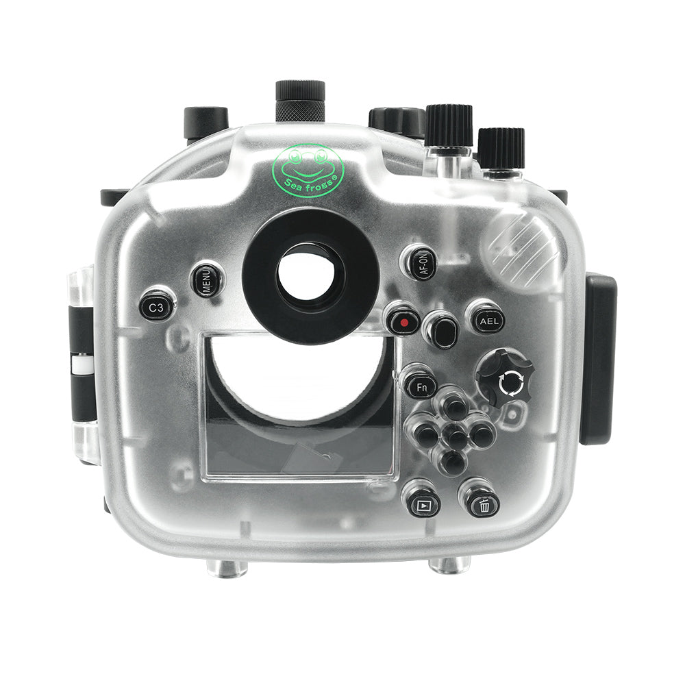 Sony A9 PRO V.3 Series 40M/130FT UW camera housing with 6" Optical Glass Flat Long Port for Sony FE 24-105 F4 (without standard port).Black - Image 2