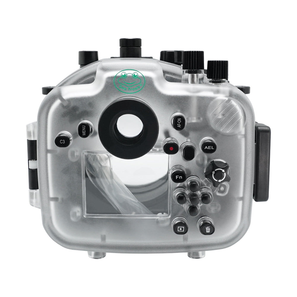 Sony A9 II PRO Underwater camera housing with 6" Optical Glass Flat Long Port for Sony FE24-105 F4 (and standard port).Black - Image 3
