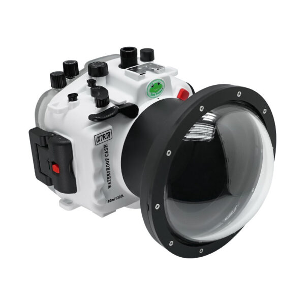 Sony A7R IV 40M/130FT UW camera housing kit with 6" Dome port V.7 Surf (and standard port) White.