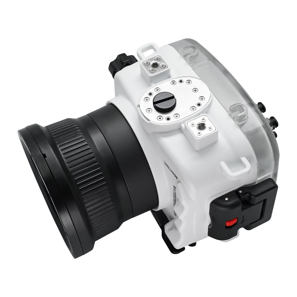 Sony A9 II 40M/130FT Underwater camera housing with Zoom ring for FE16-35 F4 included.White - Image 5