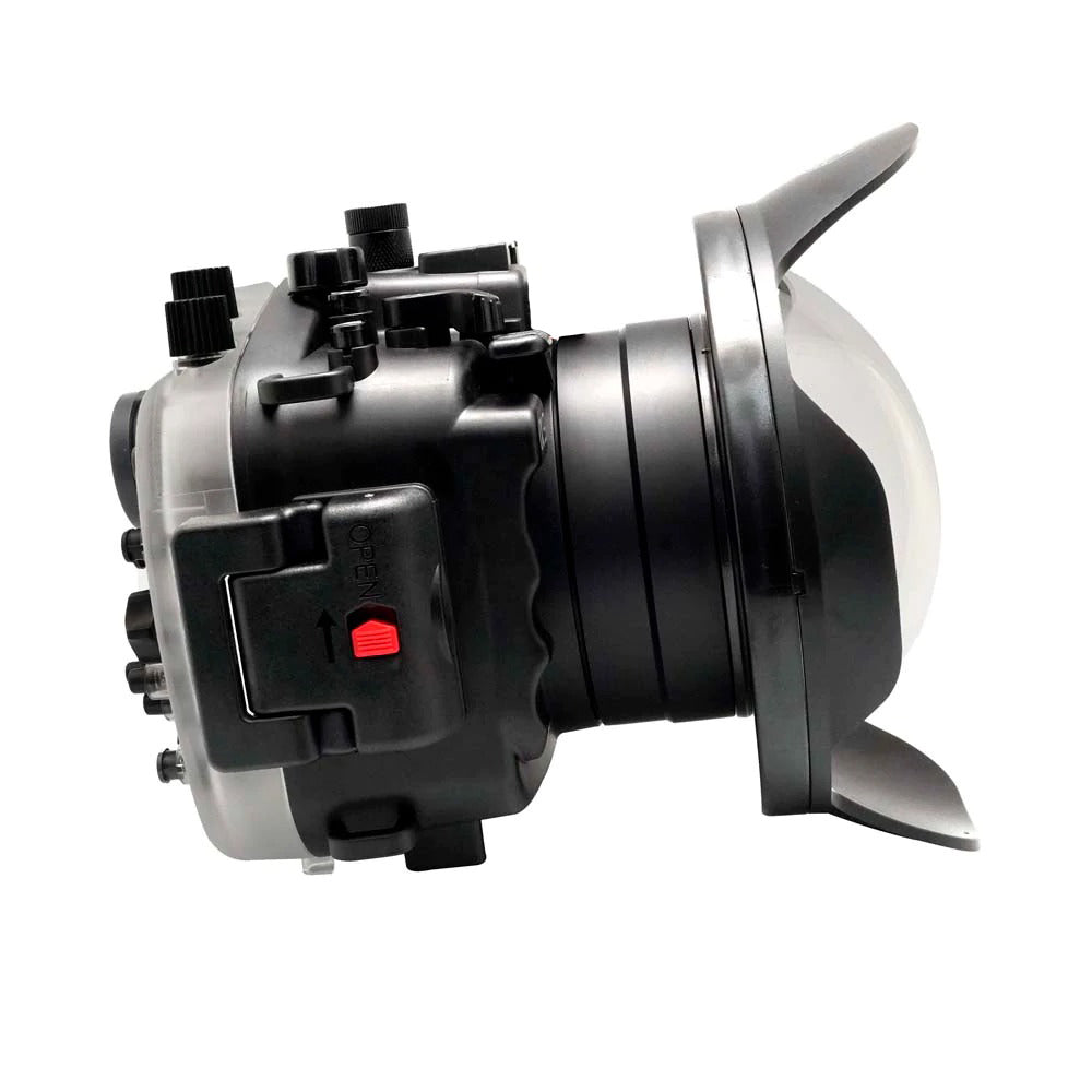 Sony A9 PRO V.3 Series UW camera housing kit with 6" Optical Glass Dome port V.7 (without flat port).Black - Image 2