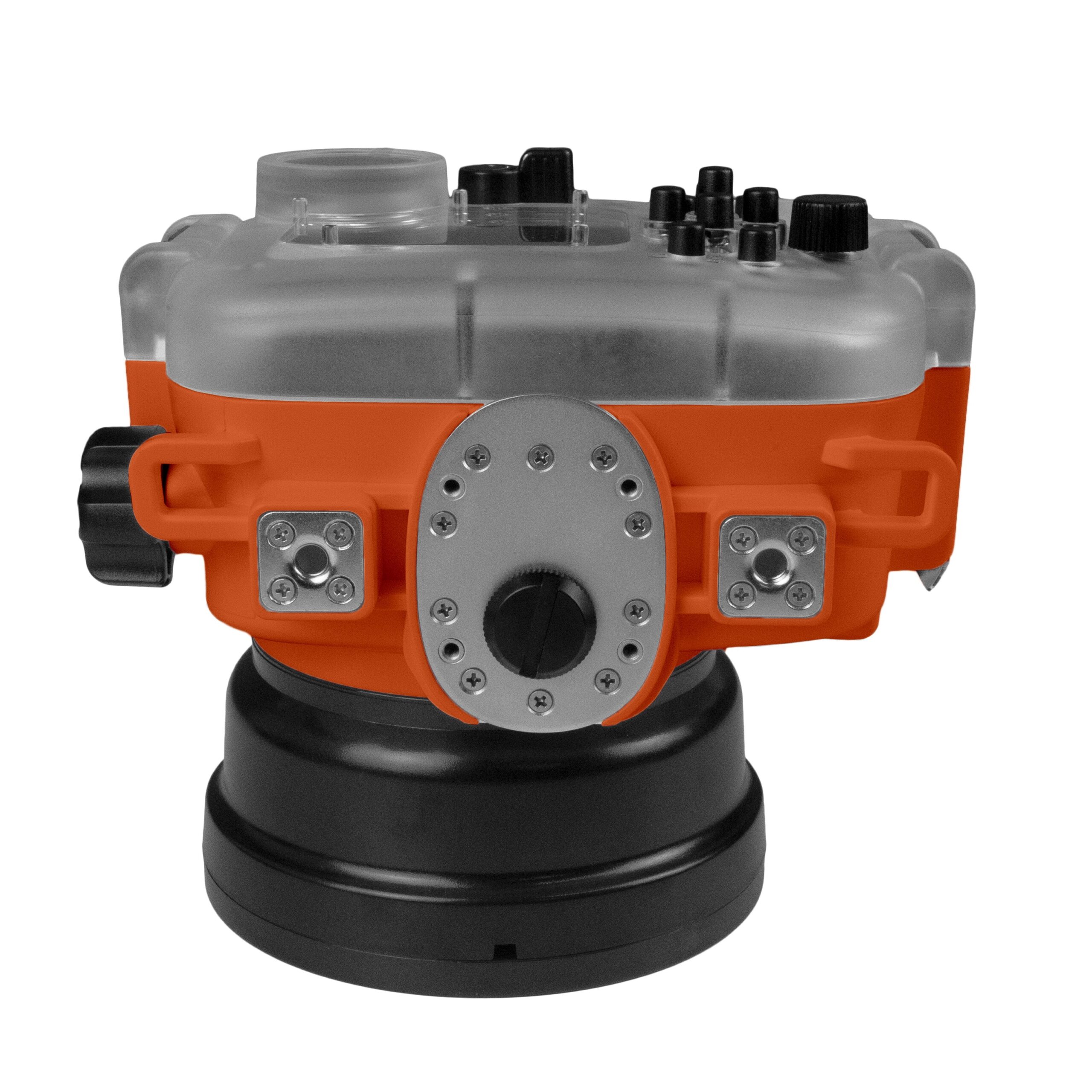 60M/195FT Waterproof housing for Sony RX1xx series Salted Line with Shutter grip & 6" Dry Dome Port - Surf (Orange) - Image 5