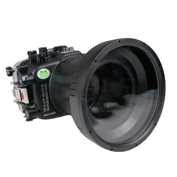 Sea Frogs Sony A7C II / A7CR 40M/130FT Underwater camera housing with 6" optical Glass Flat Long Port for Sigma 24-70 F2.8 DG DN II (zoom gear included)
