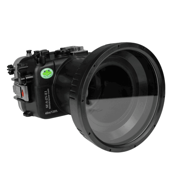 Sony ZV-E1 40M/130FT Underwater camera housing with 6" Glass Flat long port for SONY FE24-70mm F2.8 GM II.