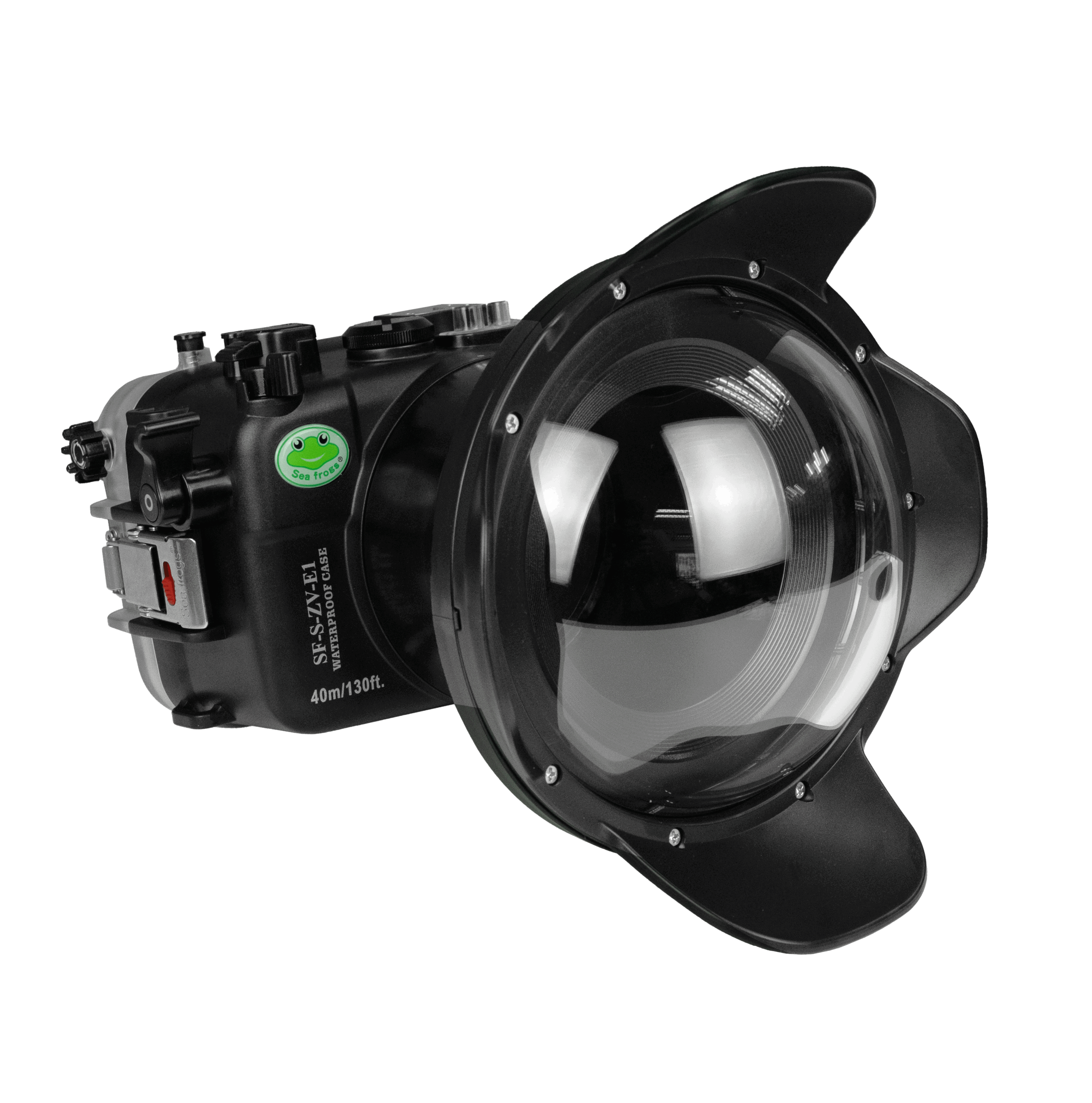 Sony ZV-E1 40M/130FT Underwater camera housing with 6" Dome port V.10 (FE16-35mm F2.8 GM II Zoom gear included)