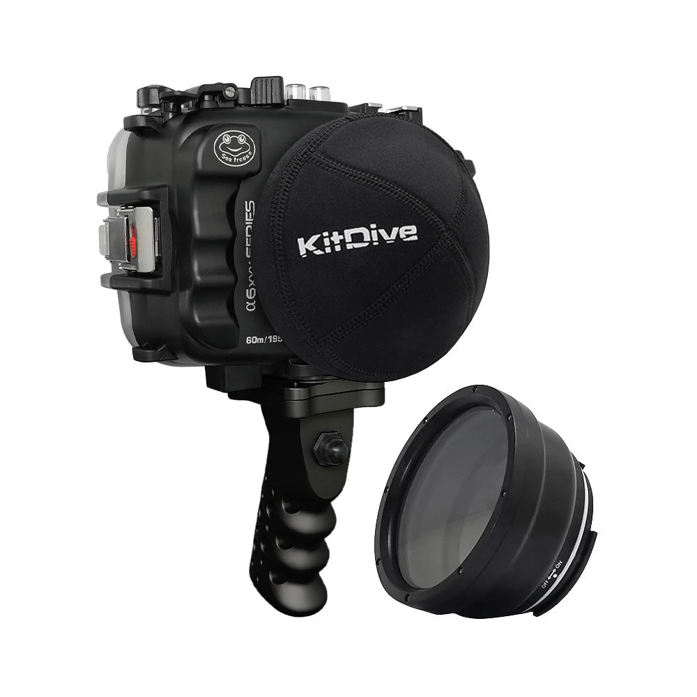 SeaFrogs UW housing for Sony A6xxx series Salted Line with Aluminium Shutter Grip & 4" Dry Dome Port (Black) / GEN 3 - Image 9
