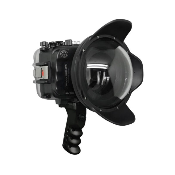 SeaFrogs UW housing for Sony A6xxx series Salted Line with Aluminium Shutter Grip & 6" Dry dome port (Black) / GEN 3