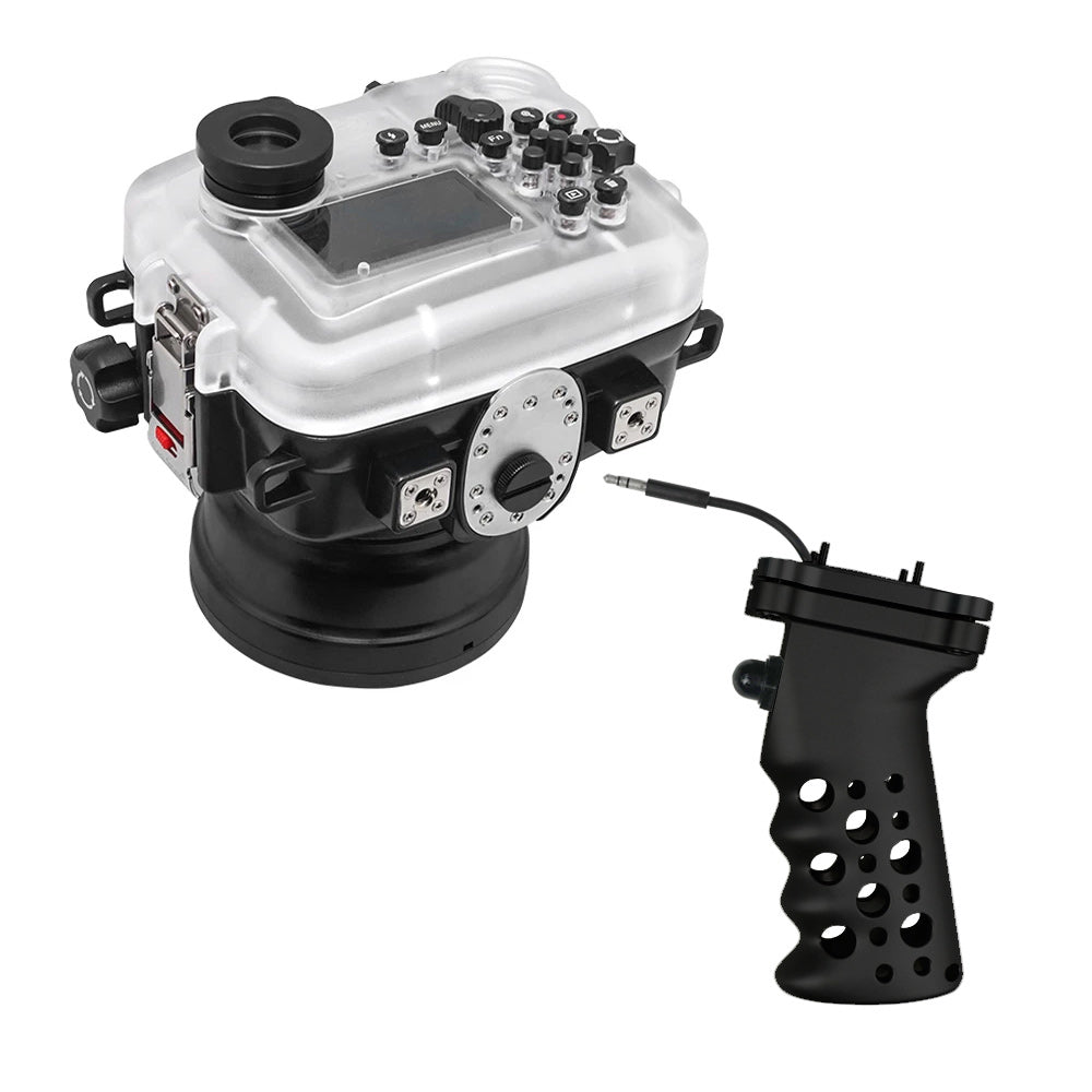 SeaFrogs UW housing for Sony A6xxx series Salted Line with Aluminium Shutter Grip & 4" Dry Dome Port (Black) / GEN 3 - Image 8