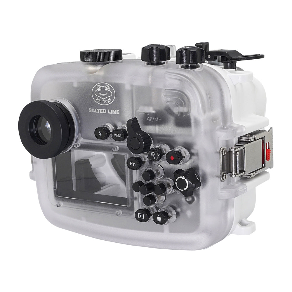 SeaFrogs UW housing for Sony A6xxx series Salted Line with Aluminium Shutter Grip & 4" Dry Dome Port (White) / GEN 3 - Image 4