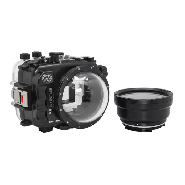 SeaFrogs UW housing for Sony A6xxx series Salted Line with 4" Dry Dome Port (Black) / GEN 3