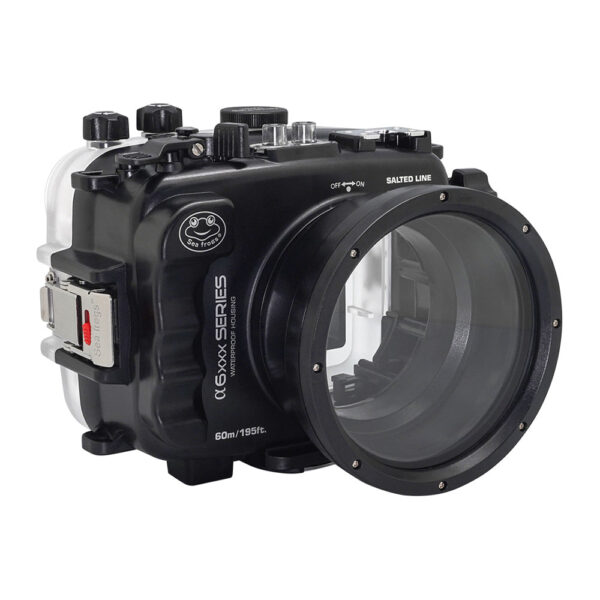 SeaFrogs 60M/195FT Waterproof housing for Sony A6xxx series Salted Line (Black) / GEN 3
