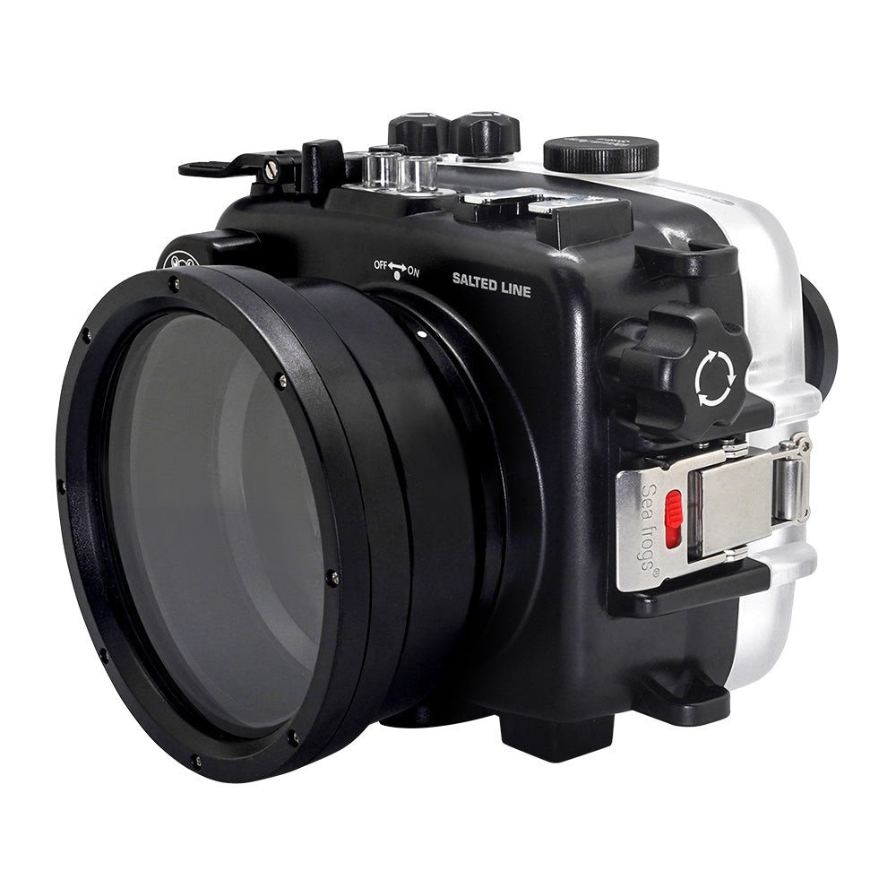 SeaFrogs UW housing for Sony A6xxx series Salted Line with Aluminium Shutter Grip & 6" Optical Glass Dry dome port (Black) / GEN 3 - Image 4