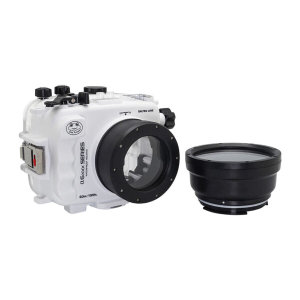 SeaFrogs UW housing for Sony A6xxx series Salted Line with 67mm threaded short / Macro port (White) / GEN 3