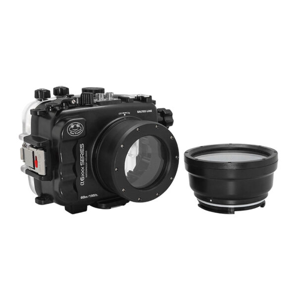 SeaFrogs UW housing for Sony A6xxx series Salted Line with 67mm threaded short (Black) / Macro port / GEN 3