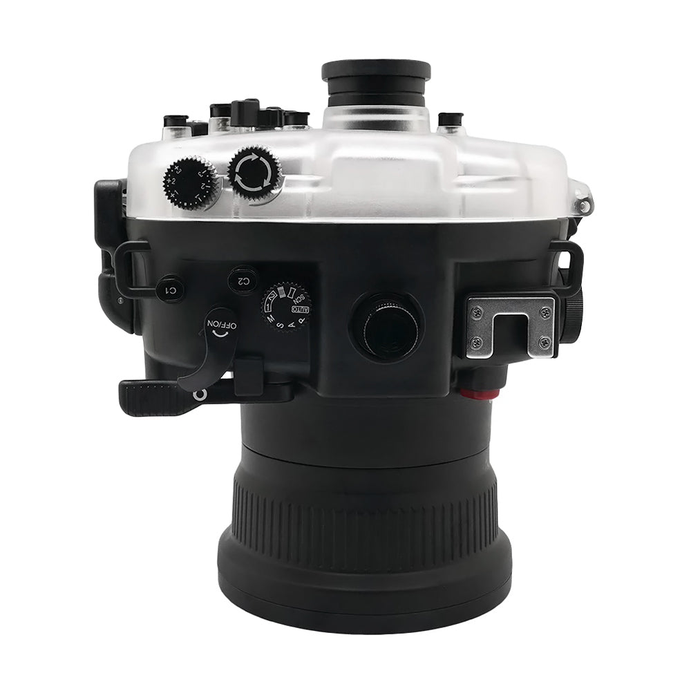 Sony A7 II NG V.2 Series 40M/130FT UW housing with 6" Dome port & shutter grip (Standard port) Black - Image 6