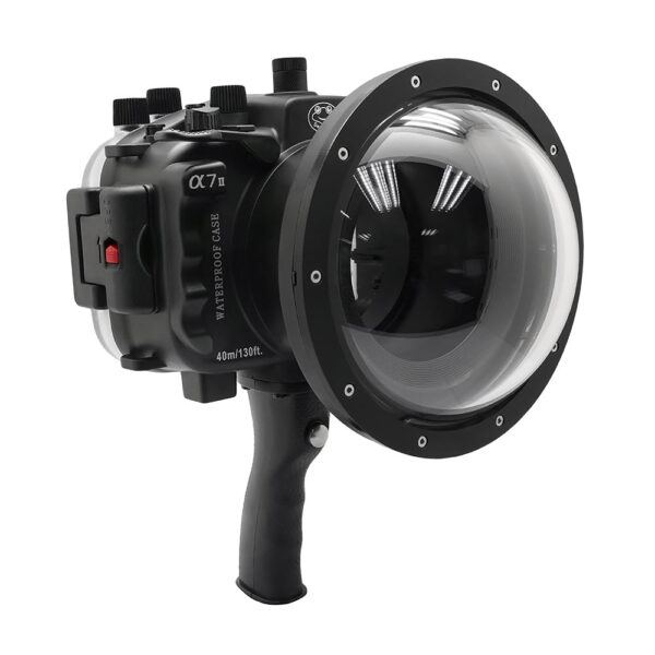 Sony A7 II NG V.2 Series 40M/130FT UW housing with 6" Dome port & shutter grip (Standard port) Black
