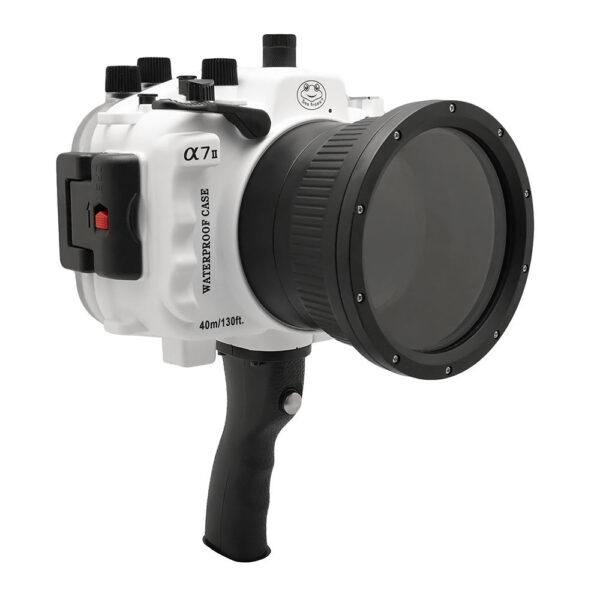 Sony A7 II NG V.2 Series 40M/130FT Underwater camera housing with shutter grip (Standard port) White