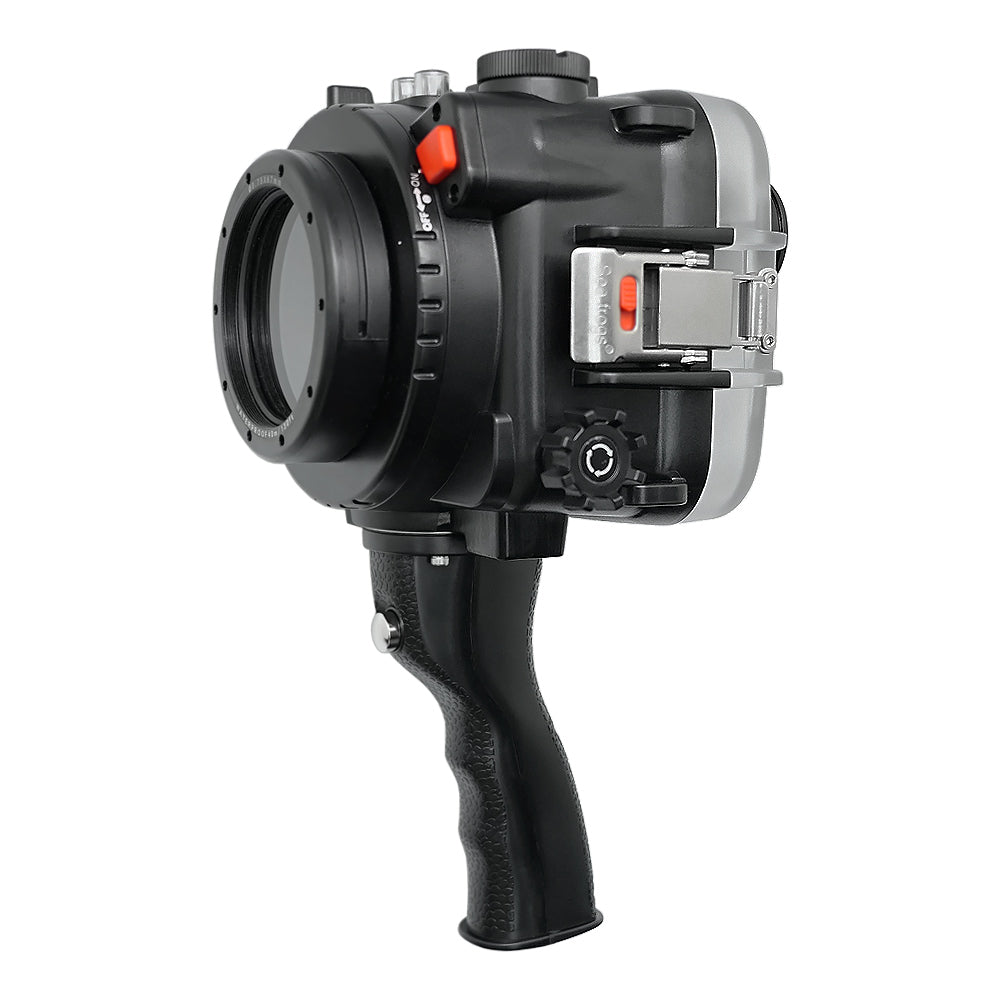Sony A6600 40M/130FT Waterproof housing with 67mm thread port for E16-50mm PZ (Zoom gear included) Shutter Grip trigger. - Image 2