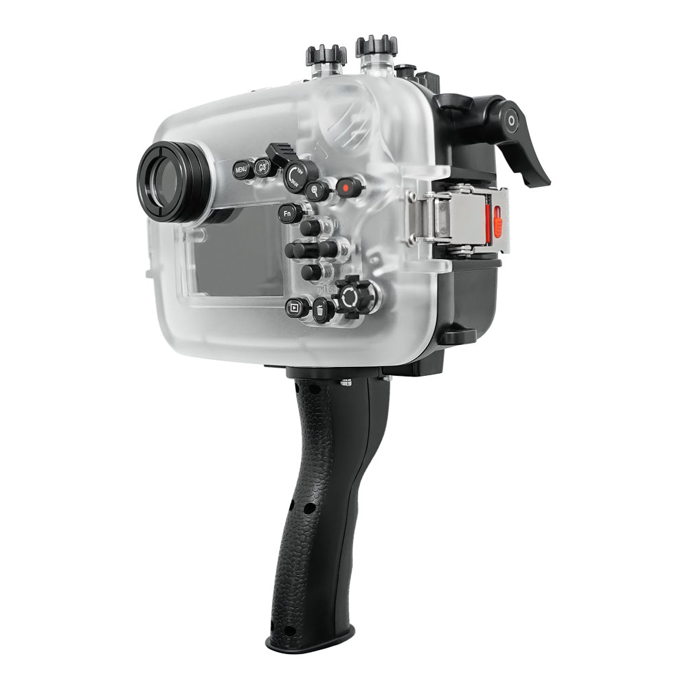 Sony A6600 40M/130FT Waterproof housing with 67mm thread port for E16-50mm PZ (Zoom gear included) Shutter Grip trigger. - Image 3