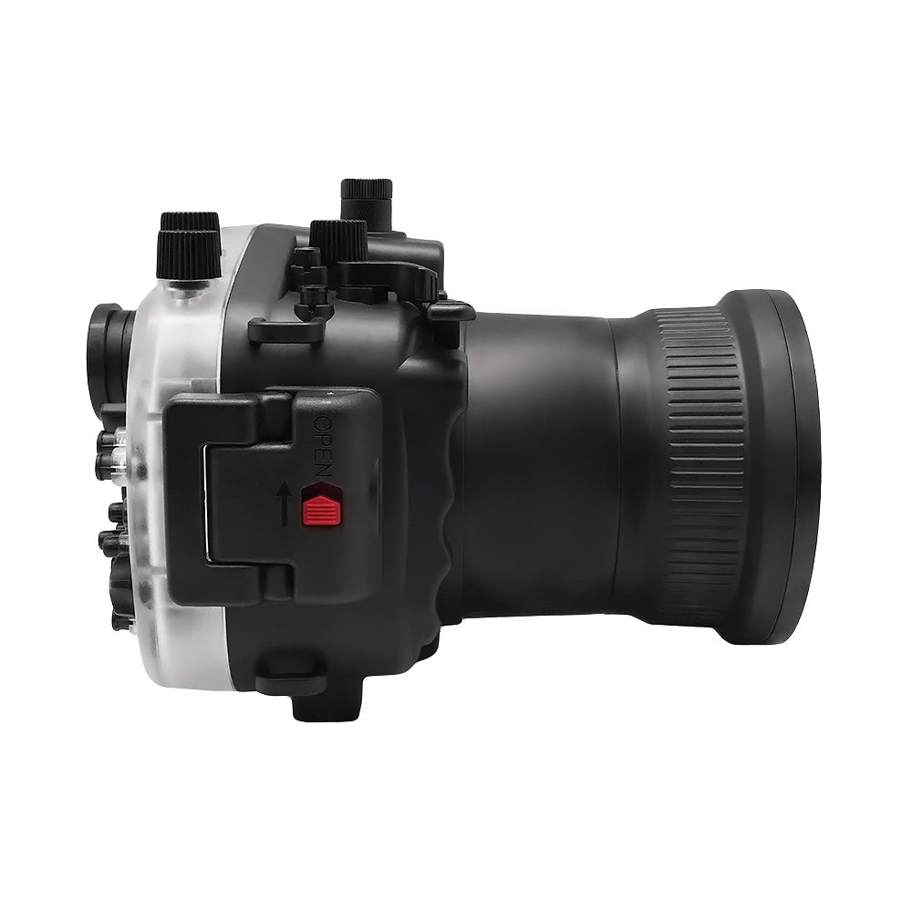 Sony A7 II NG V.2 Series 40M/130FT Underwater camera housing with Aluminium Shutter Grip (Long port) Black - Image 3