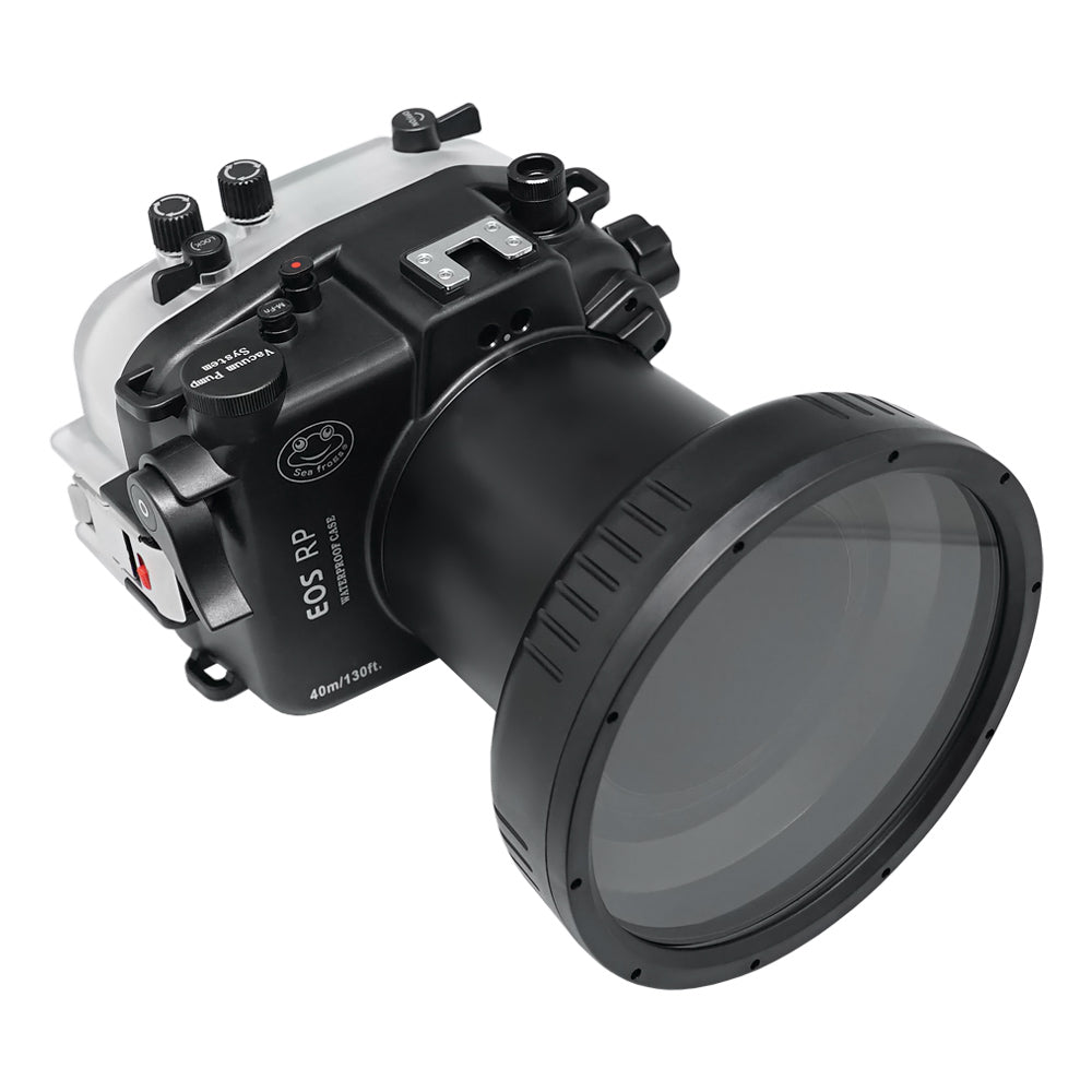 SeaFrogs 40m/130ft Underwater camera housing for Canon EOS RP kit with 6" Dry Dome Port V.2 and standard flat long port included - Image 2