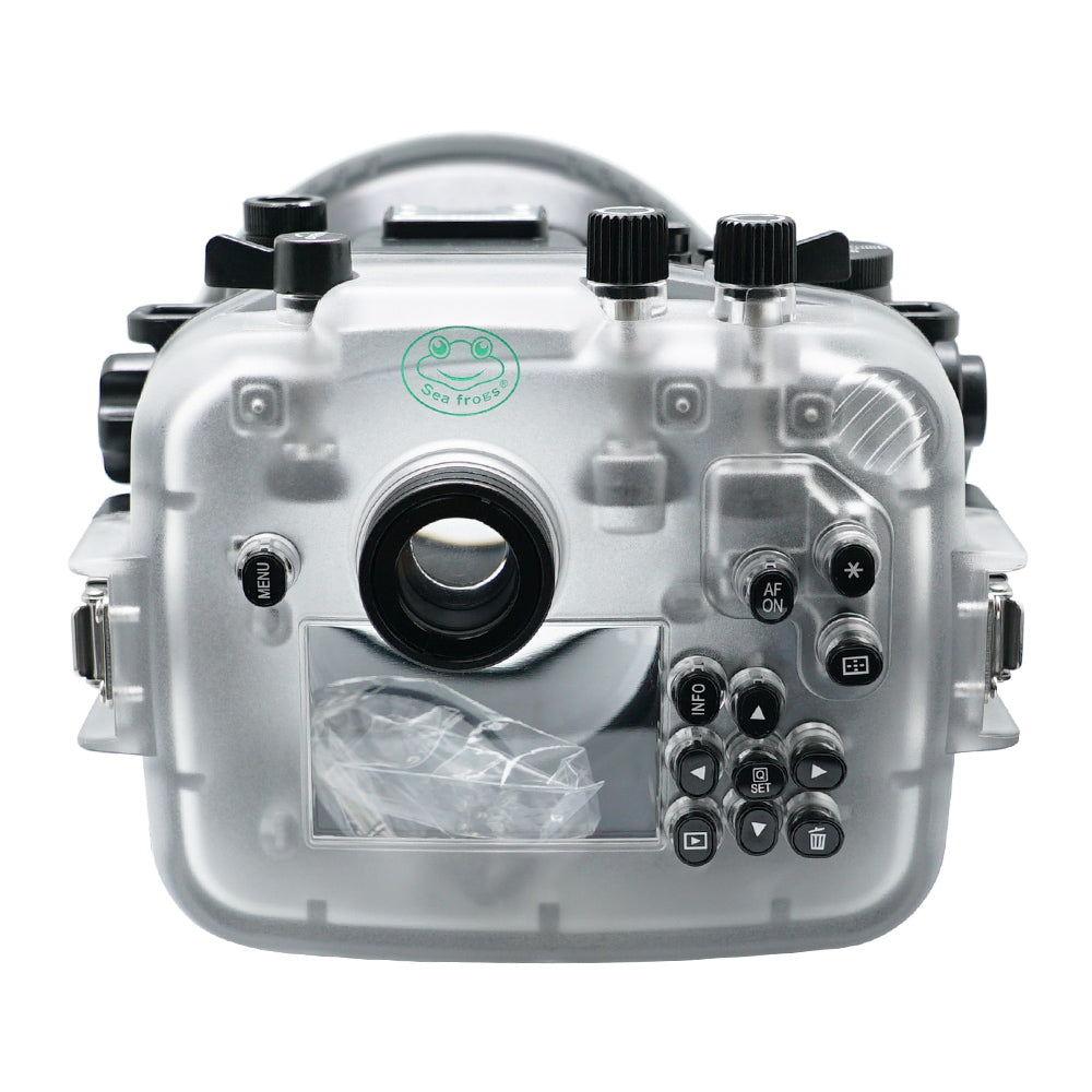 SeaFrogs 40m/130ft Underwater camera housing for Canon EOS RP kit with 6" Dry Dome Port V.2 and standard flat long port included - Image 4