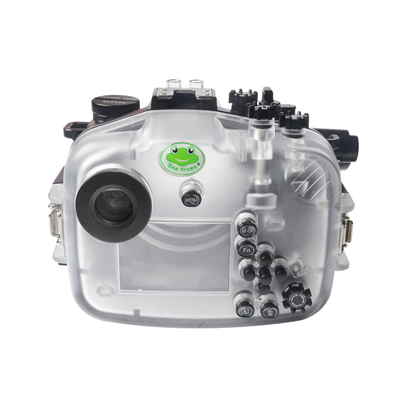 Sony A7C 40M/130FT Underwater camera housing with 67mm threaded Flat Long port. Focus gear for Sony FE90mm included - Image 2