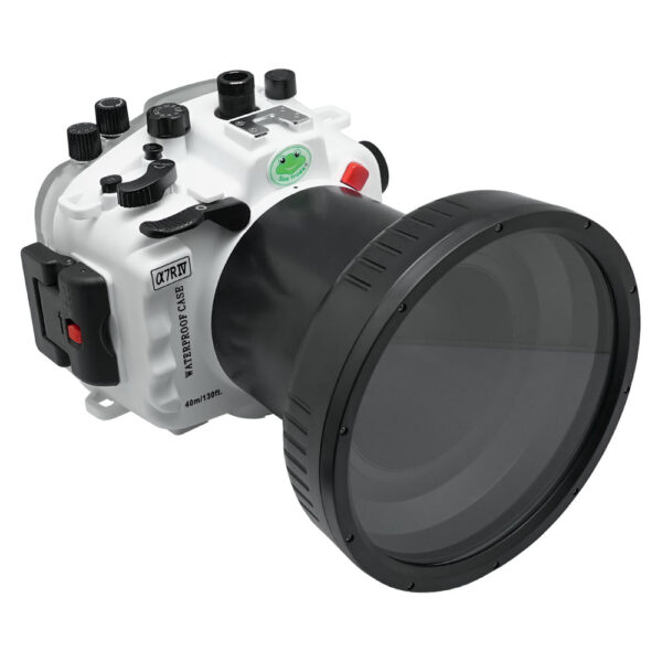 Sony A7R IV 40M/130FT Underwater camera housing with 6" Optical Glass Flat Long Port for SONY FE24-70 F2.8 GM (without standard port).White