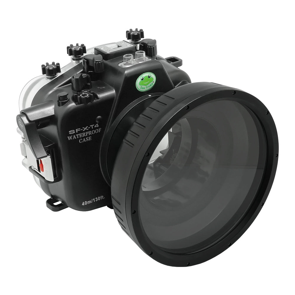 Fujifilm X-T4 40M/130FT Underwater camera housing with glass 6" Flat Port. XF 18-55mm/XC 16-50mm