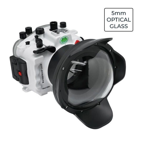 Sony A9 II UW camera housing kit with 6" Optical Glass Dome port V.7 (without flat port) White.