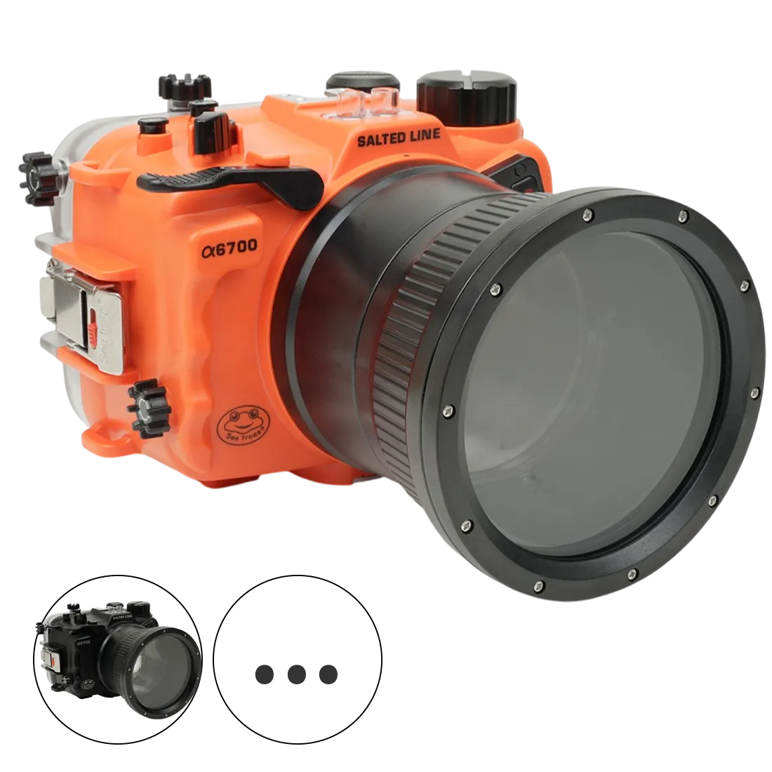Salted Line Sea Frogs Underwater Camera Housing for Sony A6700 with 4'' Glass Flat Port