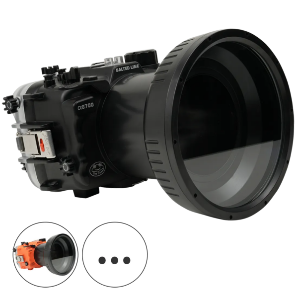 Salted Line Sea Frogs Underwater Camera Housing for Sony A6700 with 6'' Glass Flat Port