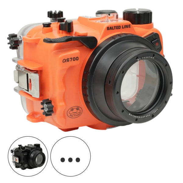 Salted Line Sea Frogs Underwater Camera Housing for Sony A6700 with 67mm Thread Glass Flat Port