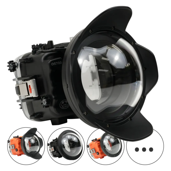 Salted Line Sea Frogs Underwater Camera Housing for Sony A6700 with V1 Dome Port