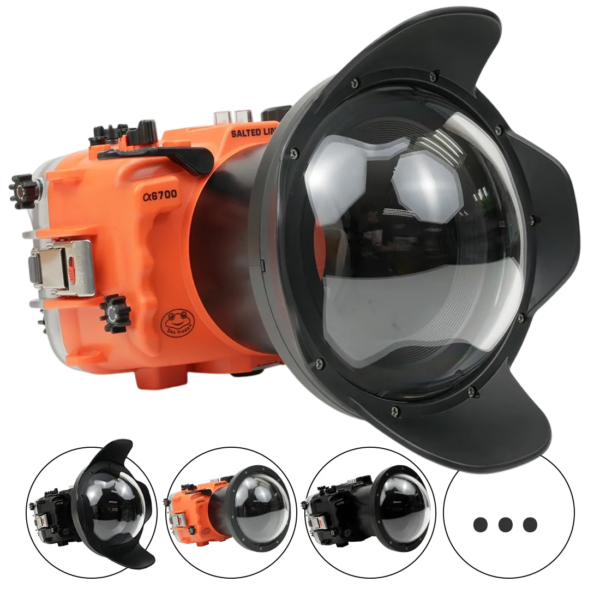Salted Line Sea Frogs Underwater Camera Housing for Sony A6700 with V2 Dome Port