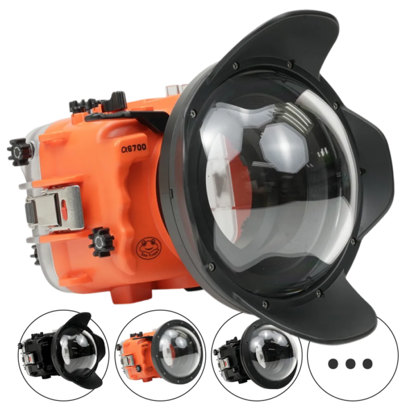 Salted Line Sea Frogs Underwater Camera Housing for Sony A6700 with V7 Dome Port