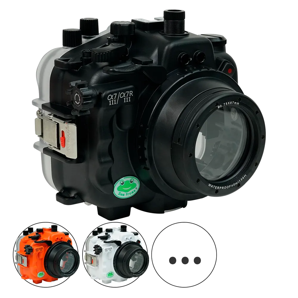 Salted Line Sea Frogs Underwater Camera Housing for Sony A7III/A7RIII with 67mm Thread Glass Flat Port