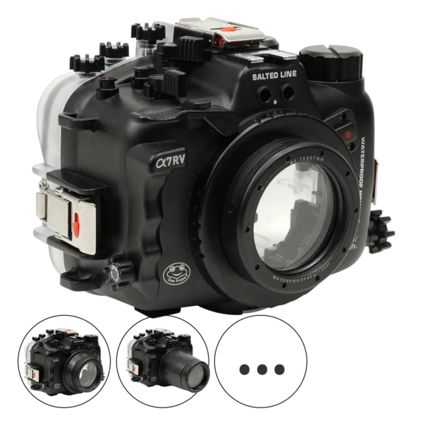 Salted Line Sea Frogs Underwater Camera Housing for Sony A7RV/A7V with 67mm Thread Glass Flat Port