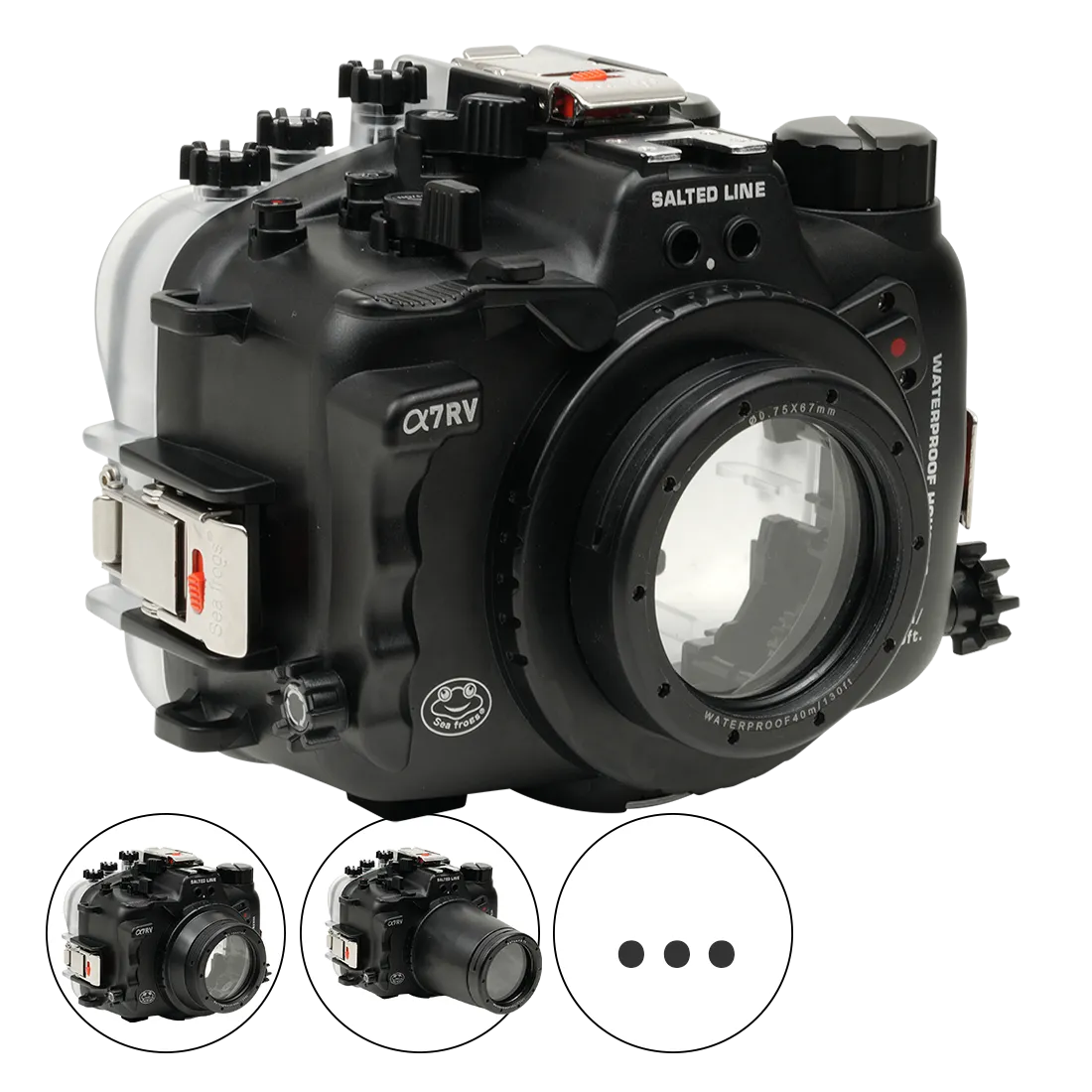 Salted Line Sea Frogs Underwater Camera Housing for Sony A7RV/A7V with 67mm Thread Glass Flat Port