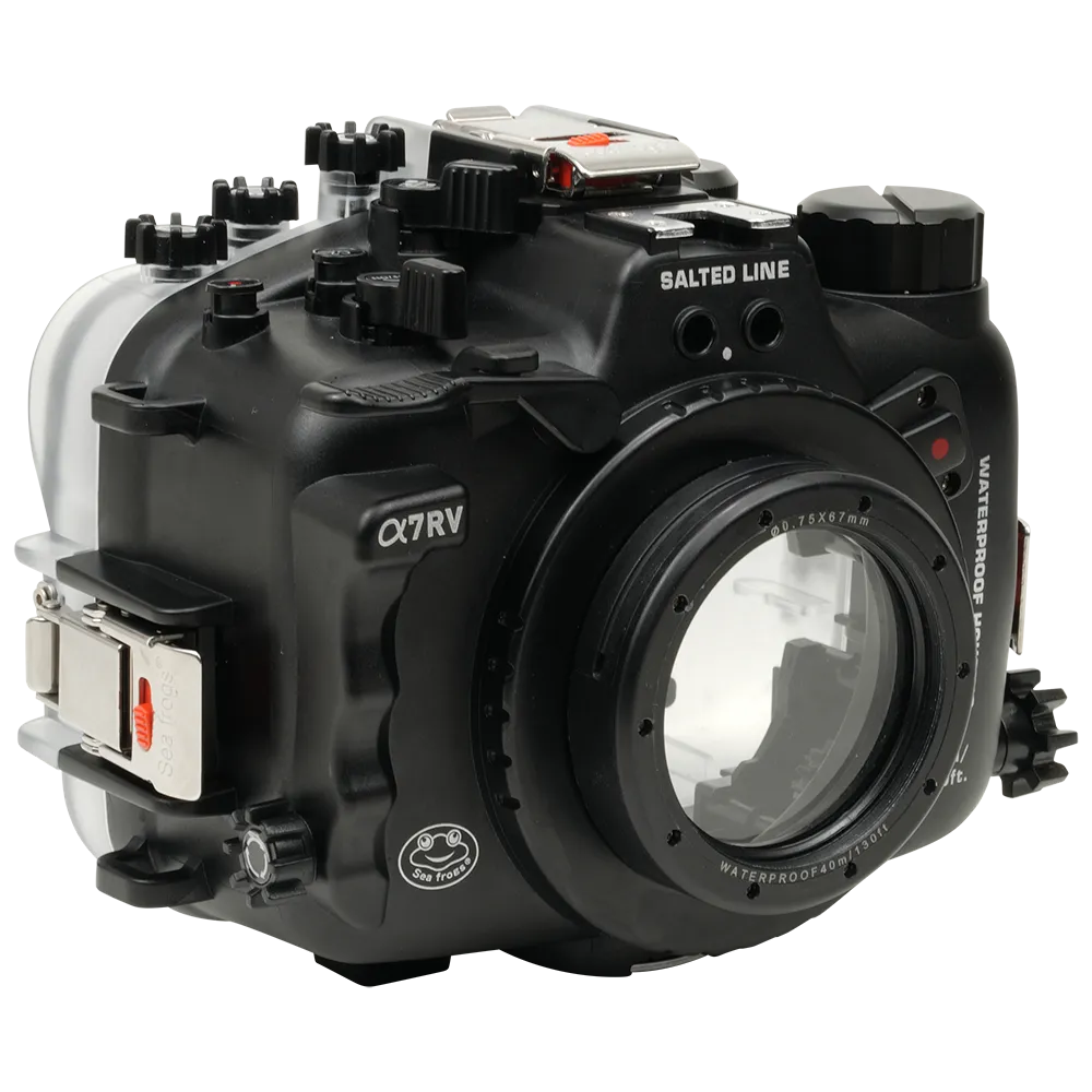 Salted Line Sea Frogs Underwater Camera Housing for Sony A7RV/A7V with 67mm Thread Glass Flat Port - Image 2