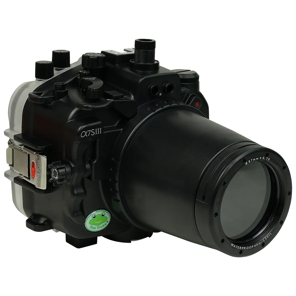 Salted Line Sea Frogs Underwater Camera Housing for Sony A7SIII with 67mm Thread Glass Flat Port - Image 4