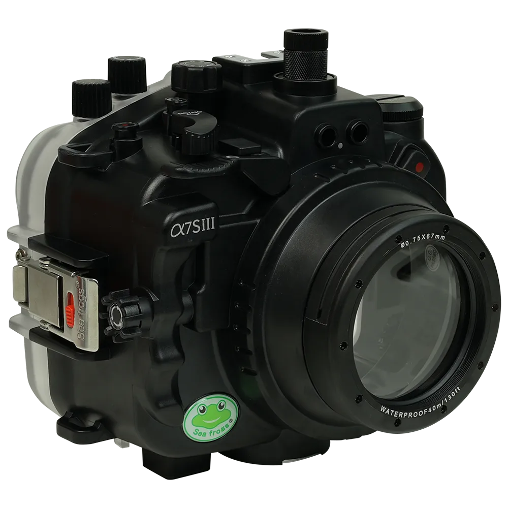 Salted Line Sea Frogs Underwater Camera Housing for Sony A7SIII with 67mm Thread Glass Flat Port - Image 2