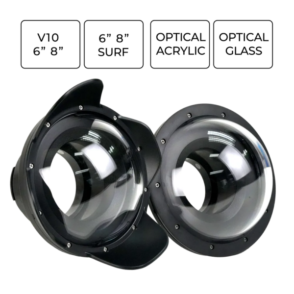 Sea Frogs V10 Dome Ports with 61mm Extension Ring