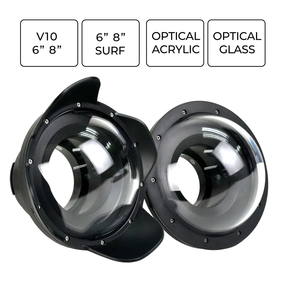 Sea Frogs V10 Dome Ports with 61mm Extension Ring