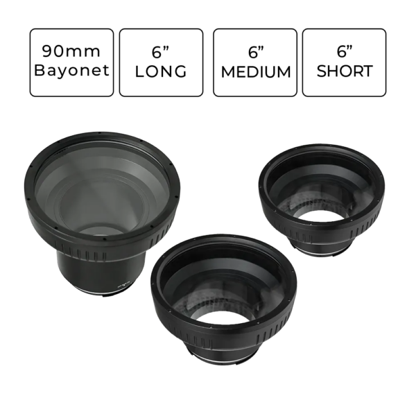 Sea Frogs 6'' - 90mm Bayonet Optical Glass Flat Ports for Canon/Fujifilm/Sony Housings